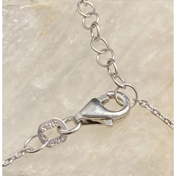 TR Layered 2-Tier Cubic Zirconia Sterling Silver 925 14-16'' Chain Necklace 2.7g - Picture 6 of 11